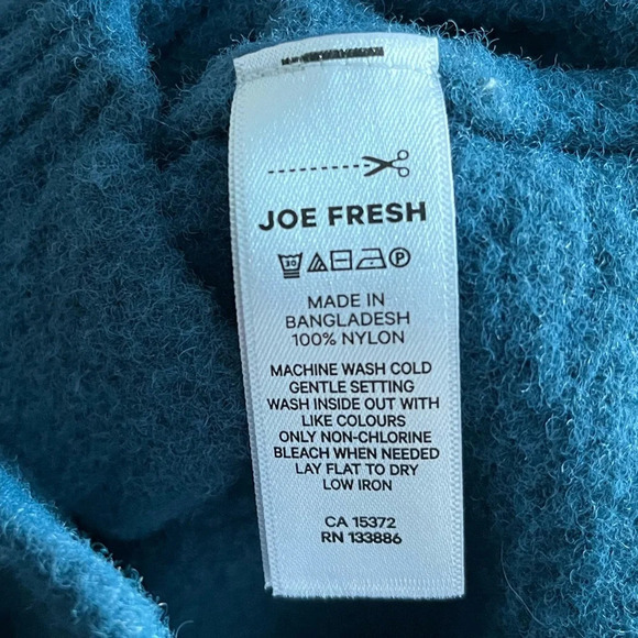 Joe Fresh/ Fuzzy/ Blue button up cardigan/ Gem buttons/ Stretchy/ Size US S - Picture 8 of 14